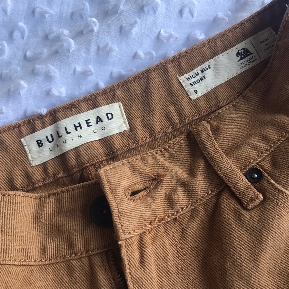 Tan High Rise Shorts - Picture 2 of 4